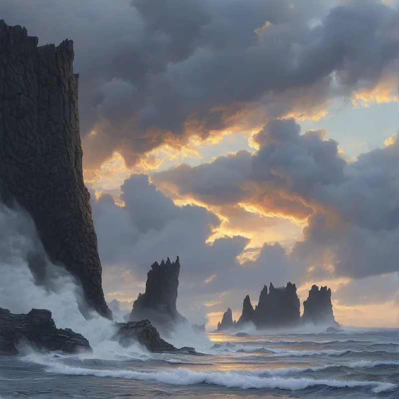 Dramatic Coastal Sunset