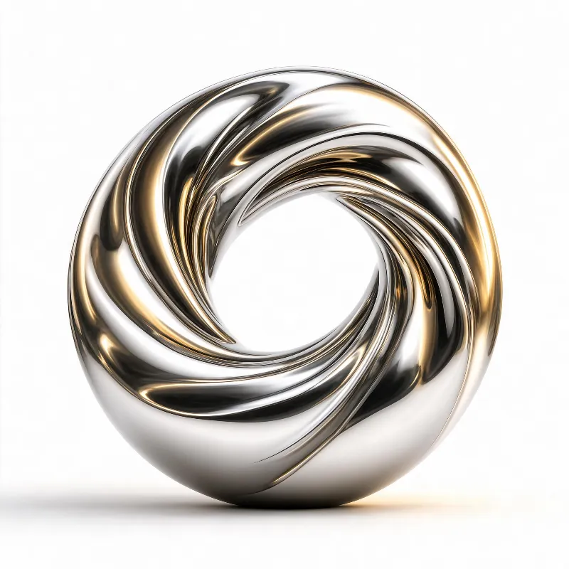 Metallic Swirl Sphere