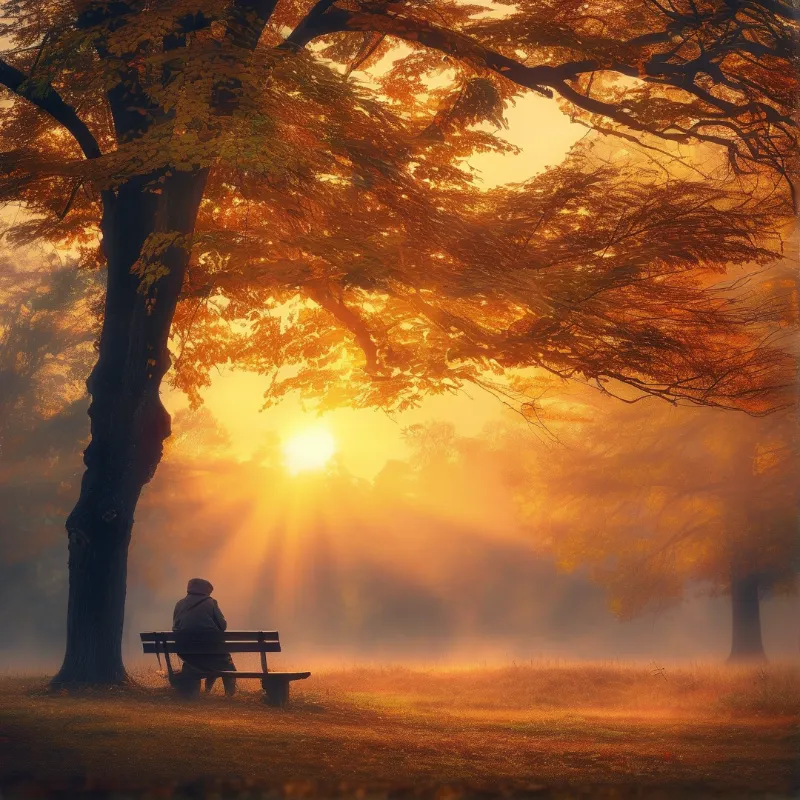 Solitude in Golden Mist