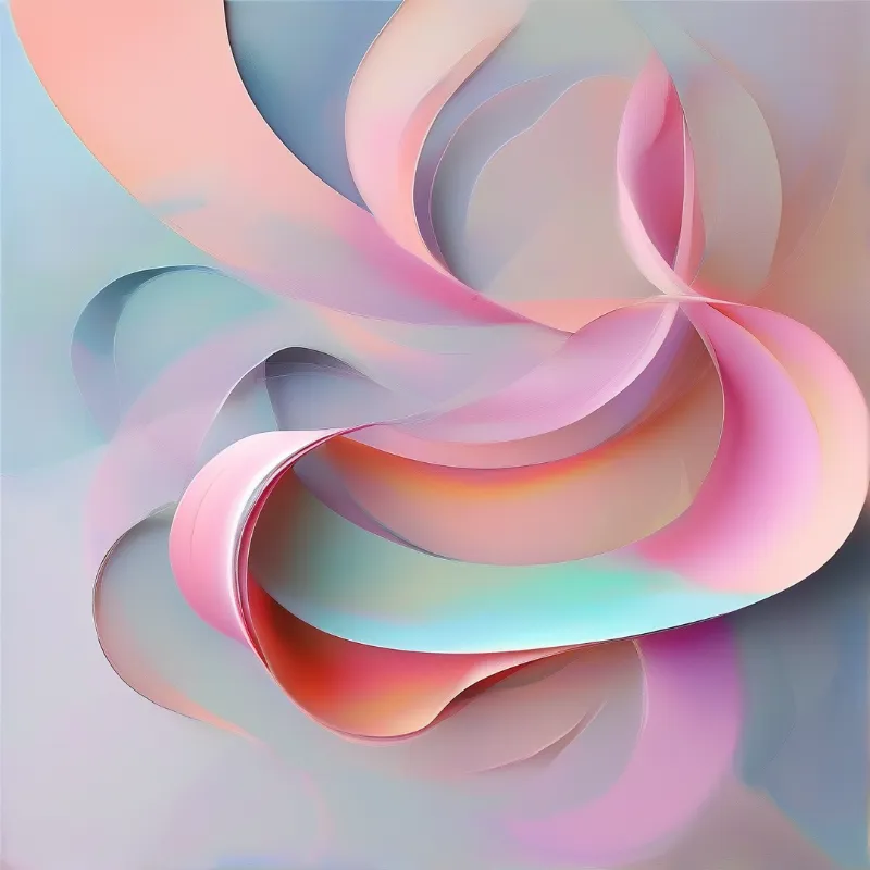 Abstract Flowing Pastel Shapes