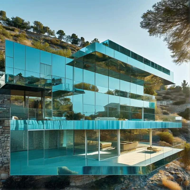 Glass Villa on Hillside