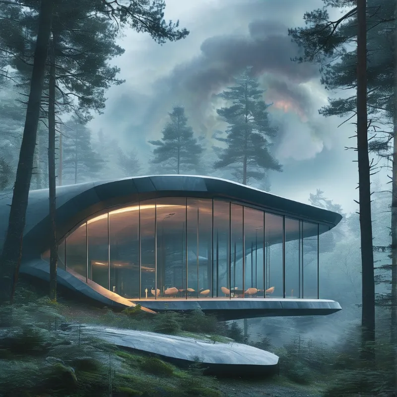 Futuristic Forest Cabin