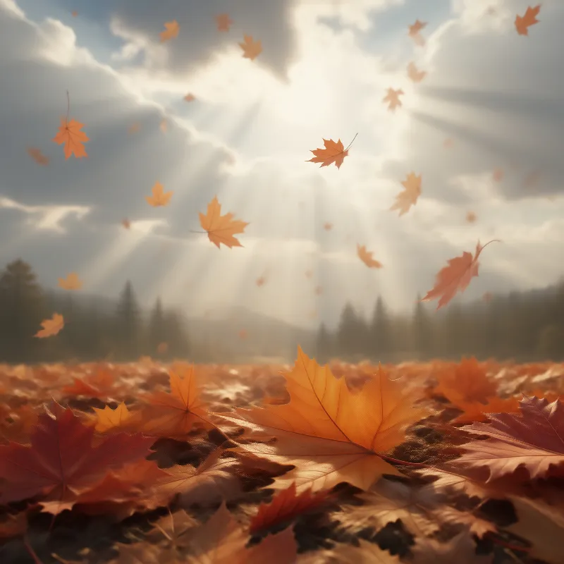 Sunlit Autumn Leaves