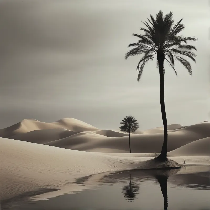 Minimalist Desert Oasis