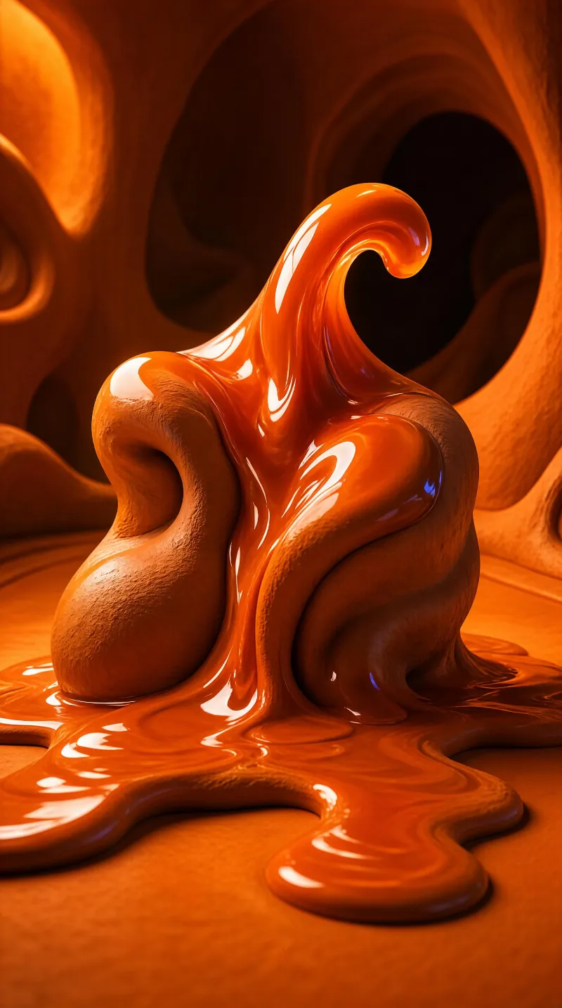 Flowing Caramel Sculpture