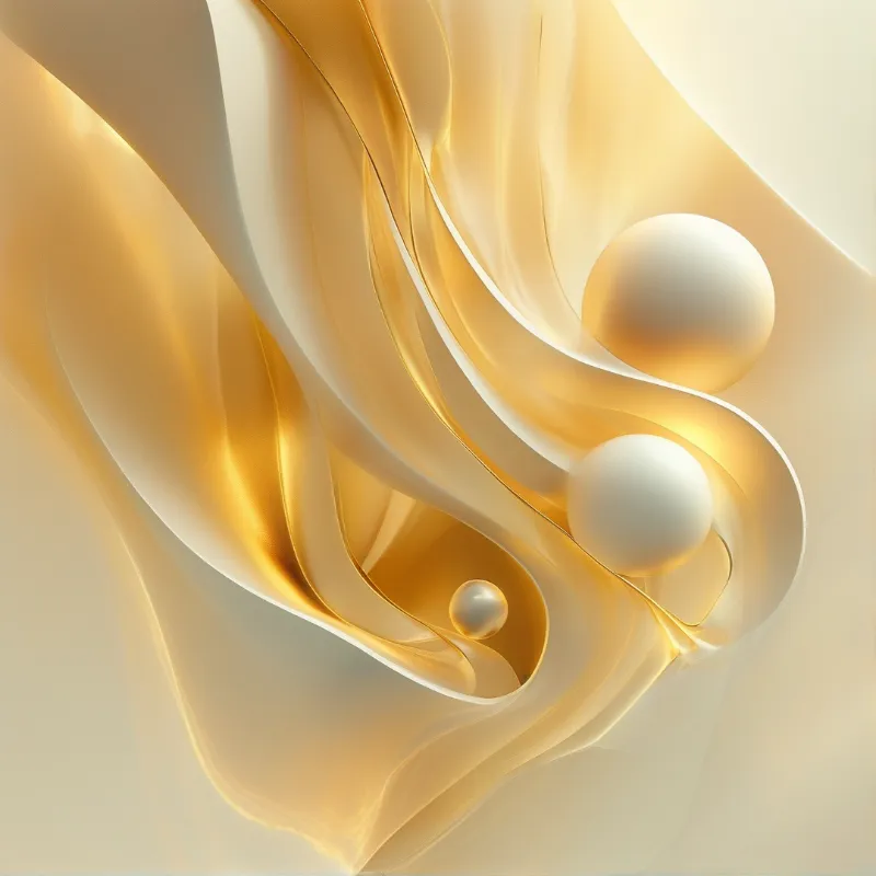 Golden Fluid Abstract Art