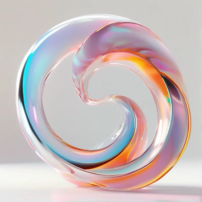 Iridescent Glass Spiral