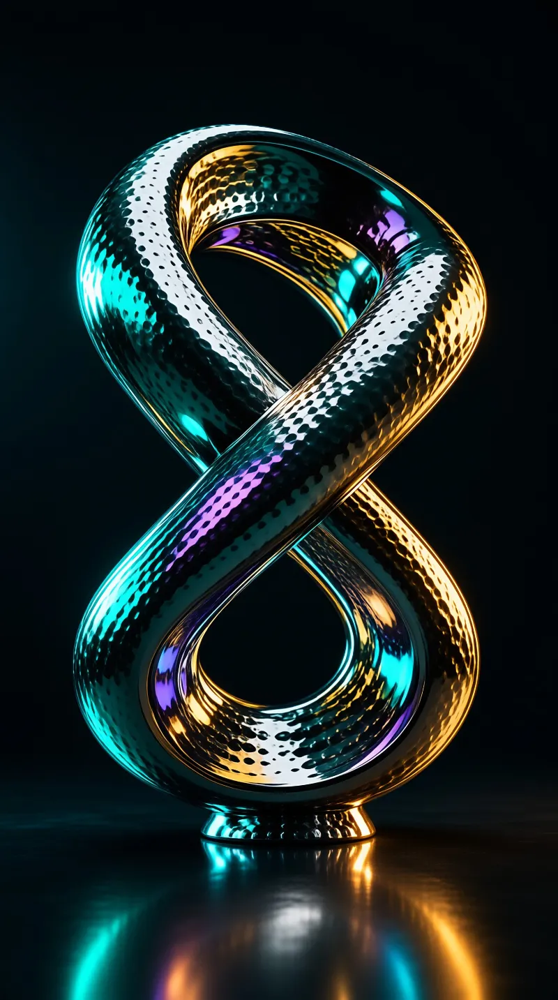 Iridescent Infinity Sculpture