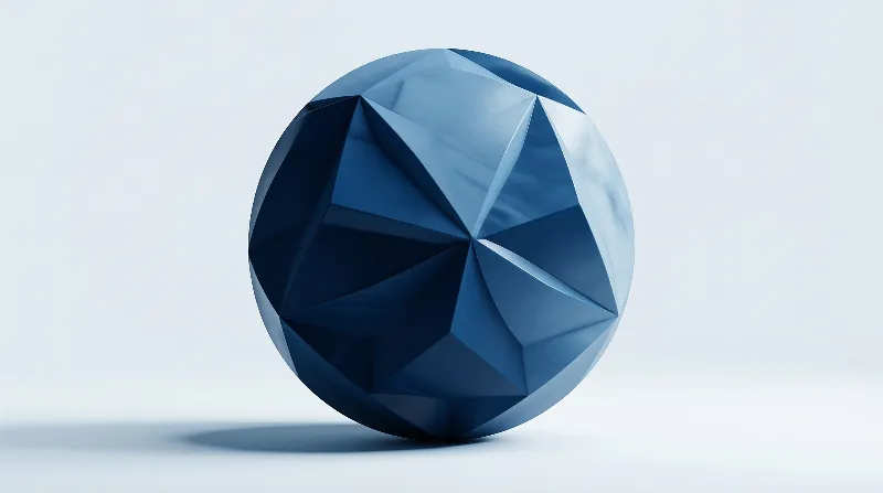 Faceted Blue Sphere