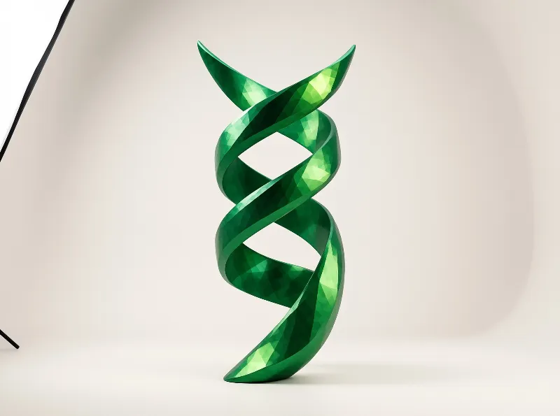 Green Helix Sculpture