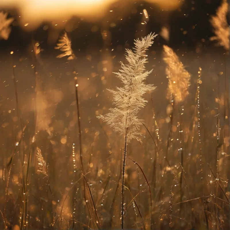 Sunlit Golden Grass