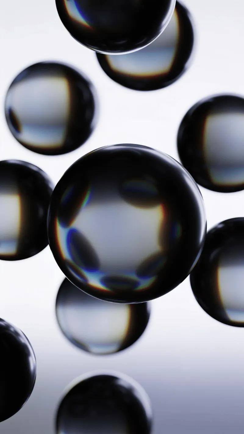 Dark, Iridescent Floating Orb