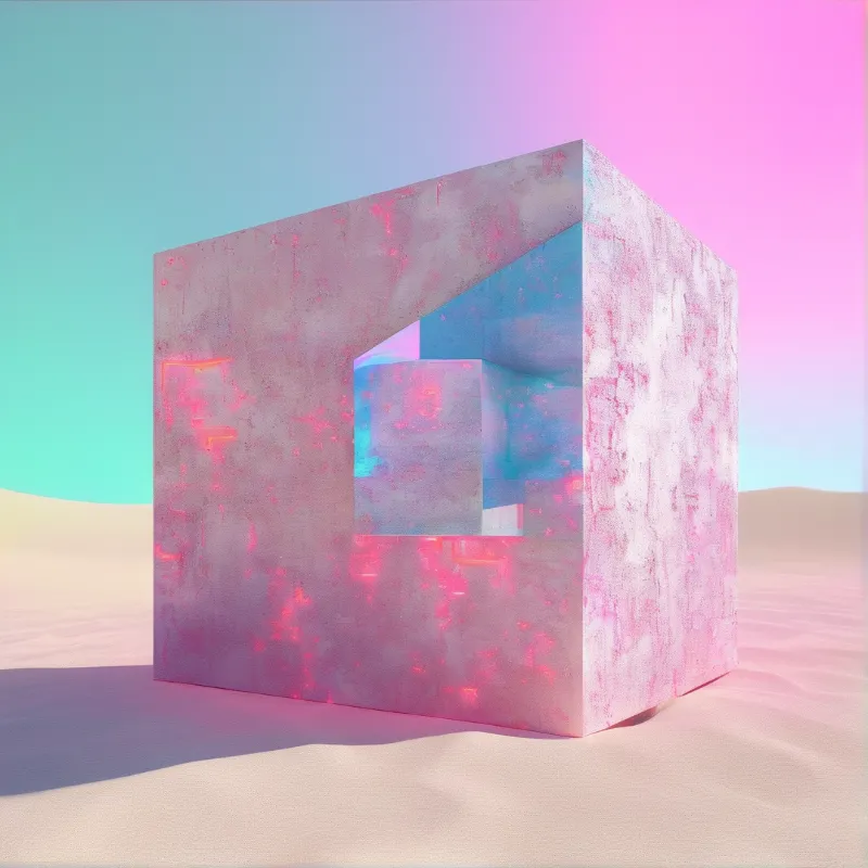 Glowing Concrete Cube