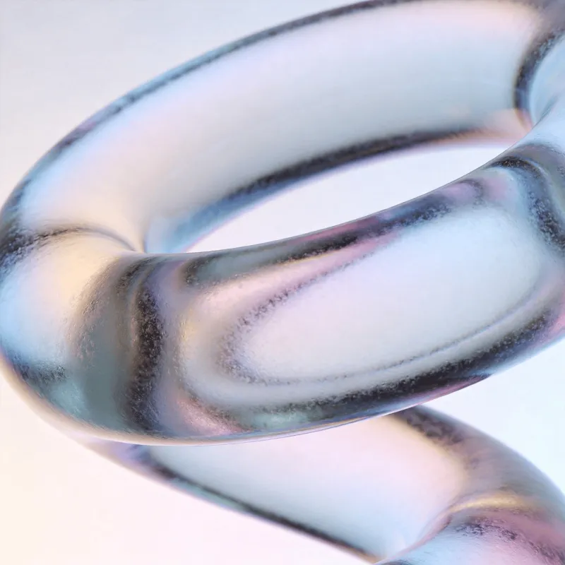 Frosted Glass, Pastel Twisted Torus