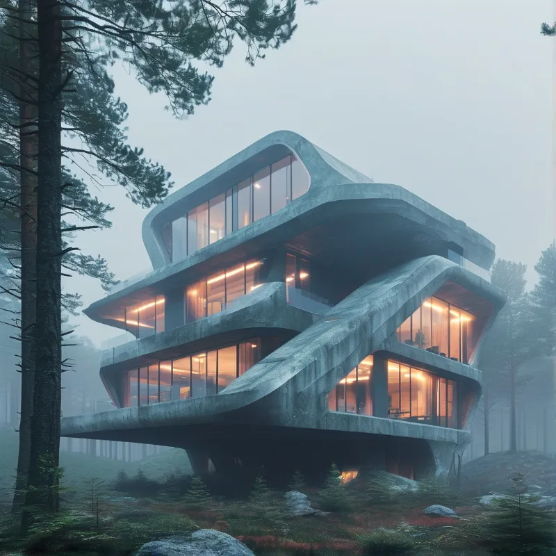 Futuristic Forest Villa
