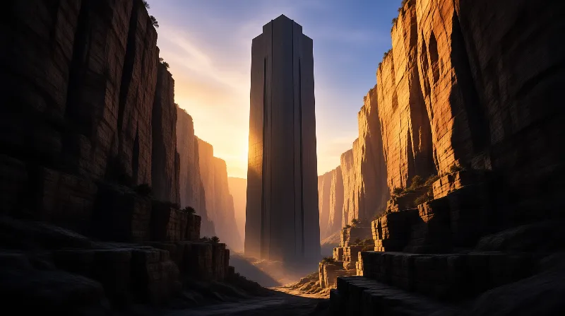 Monolithic Tower in Canyon