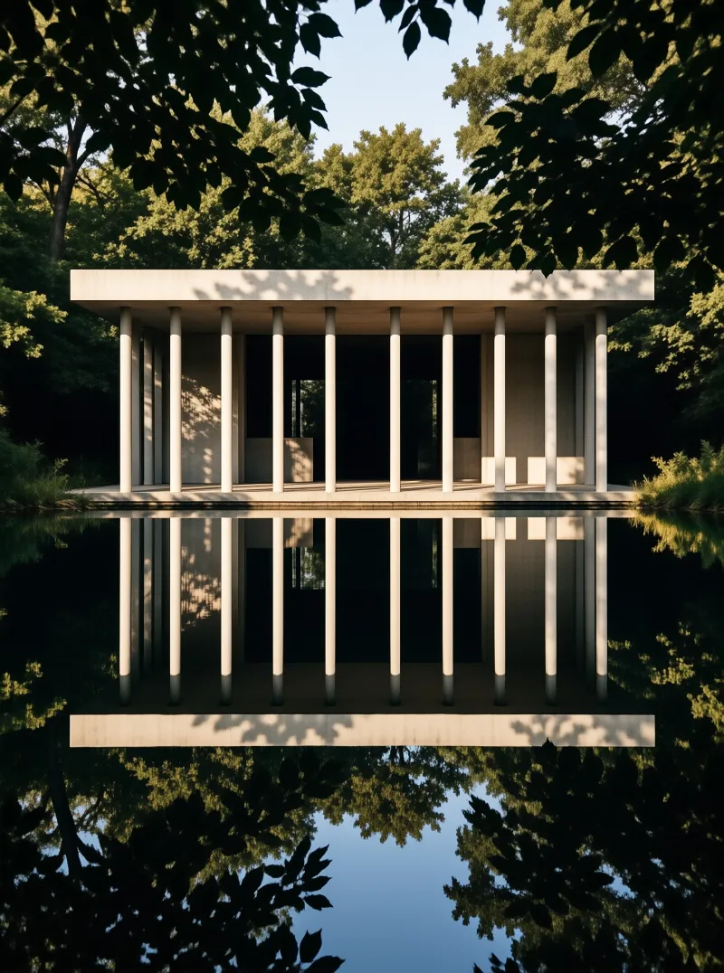 Modern Pavilion Reflection