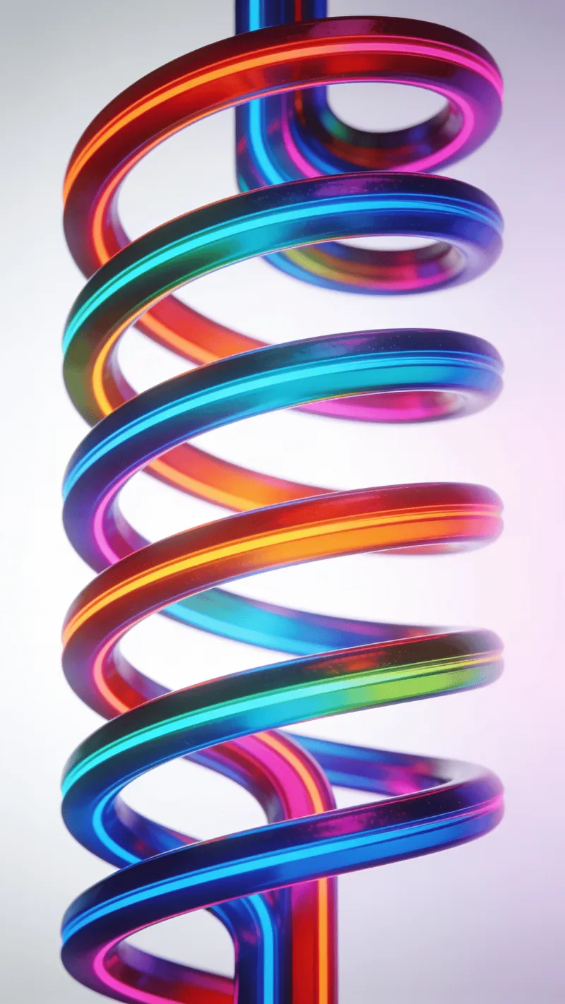 Bold, Neon Spiral