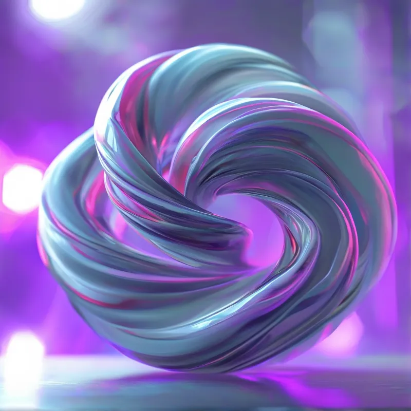 Iridescent Abstract Swirl