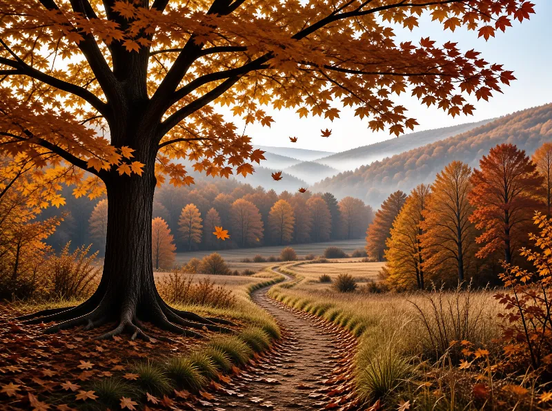 Autumn Maple Landscape