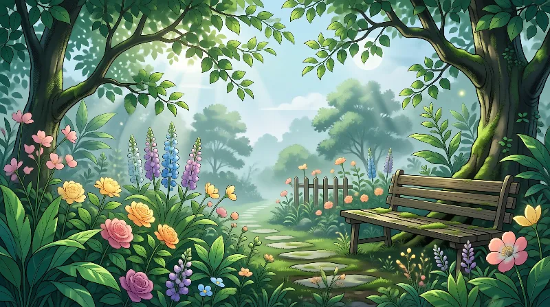 Serene Garden Scene