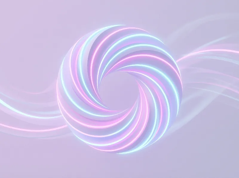 Abstract Pastel Neon Swirl