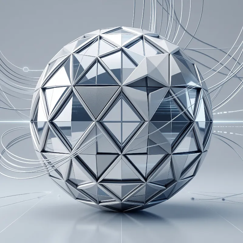 Metallic Geometric Sphere