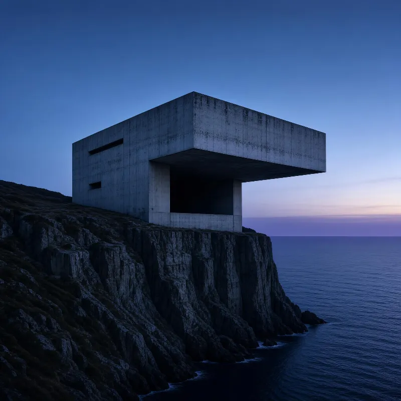 Concrete Structure on Cliff