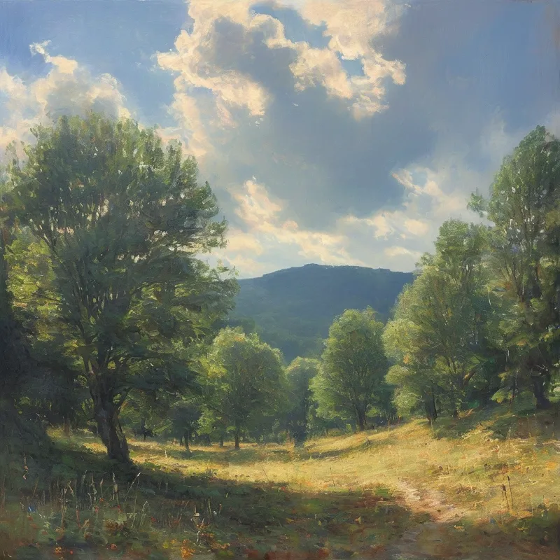Sunny Forest Landscape