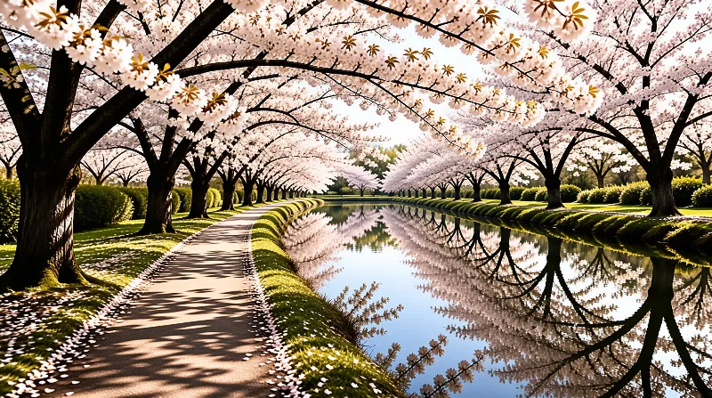 Cherry Blossom Landscape