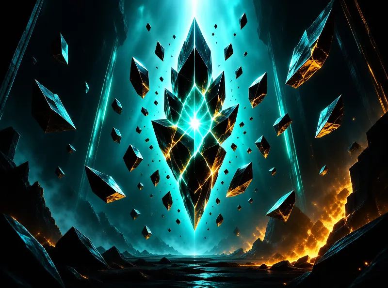 Glowing Crystal Formation