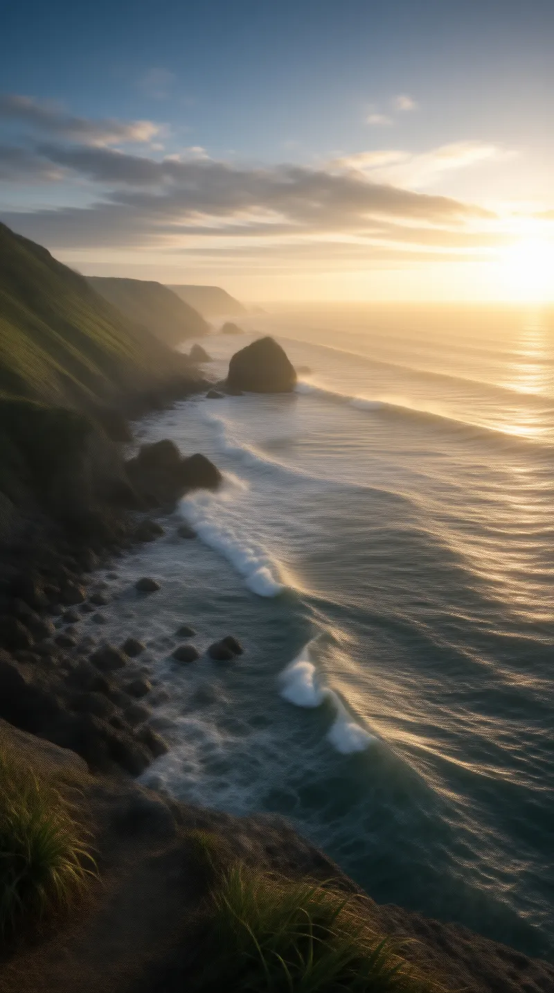 Golden Hour Coastal View