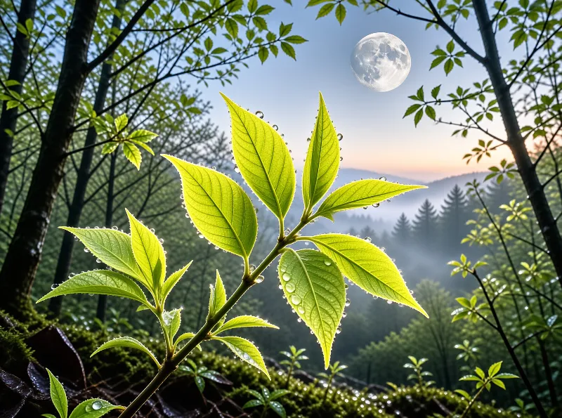 Moonlit Forest Dew