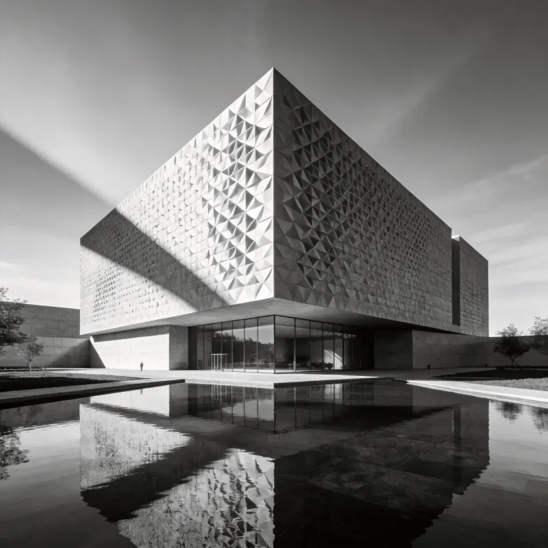 Museum in Reflecting pool