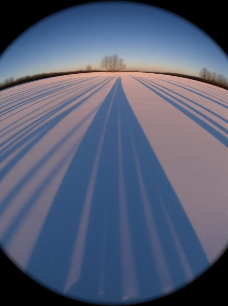 Fisheye Winter Shadows