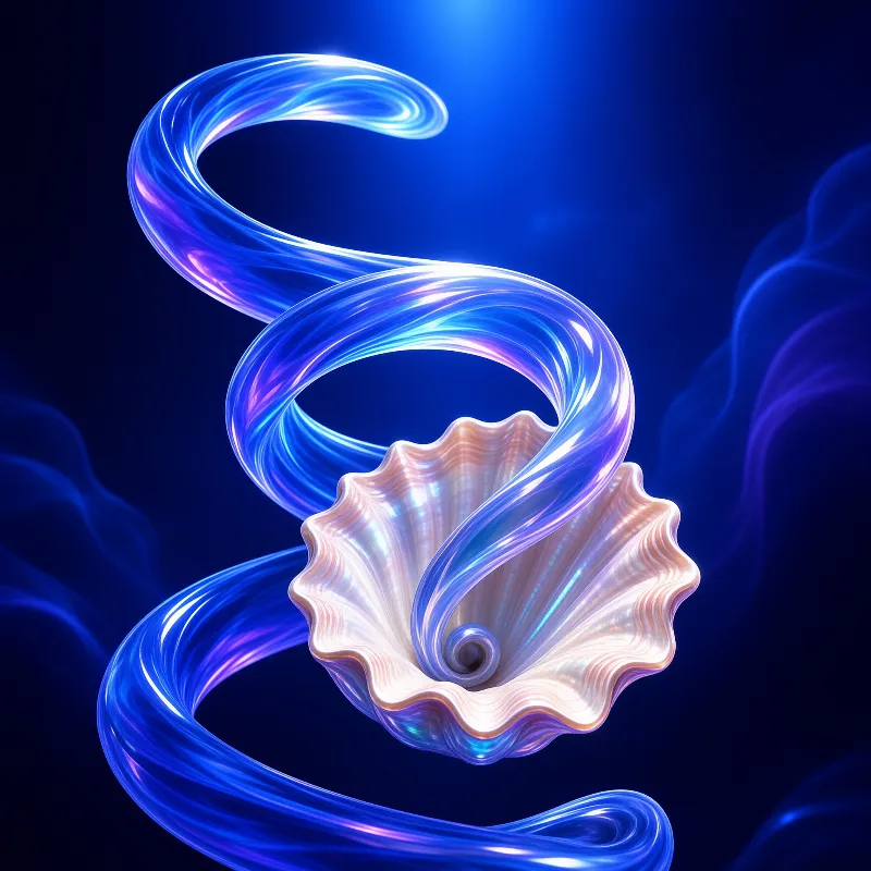 Ethereal Blue Spiral