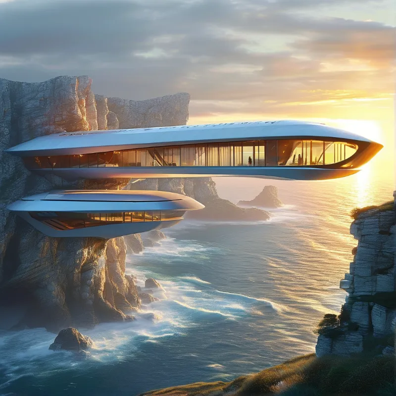 Futuristic Cliff Architecture