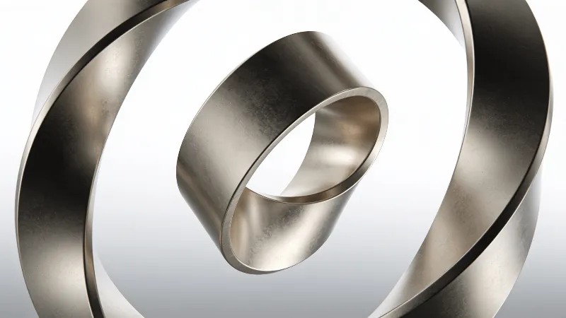 Minimalist, Metallic Impossible Shape