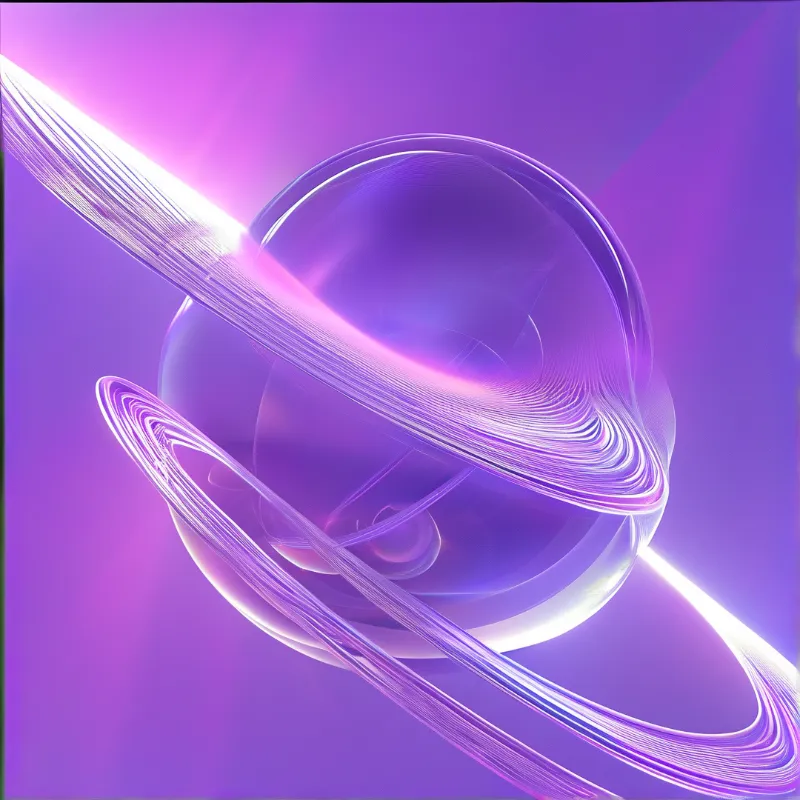 Glowing Purple Abstract Sphere