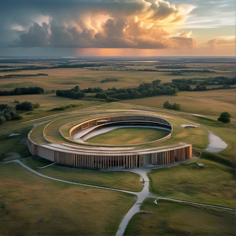 Spiral Architecture Sunset