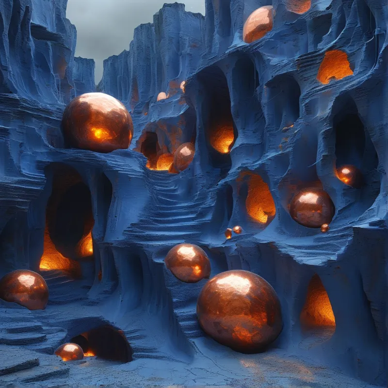 Surreal Glowing Caves