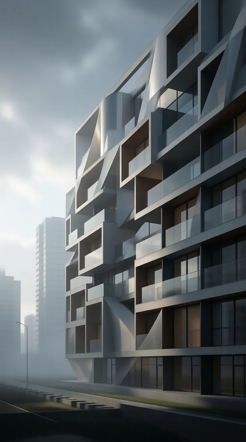 Modern Geometric Building