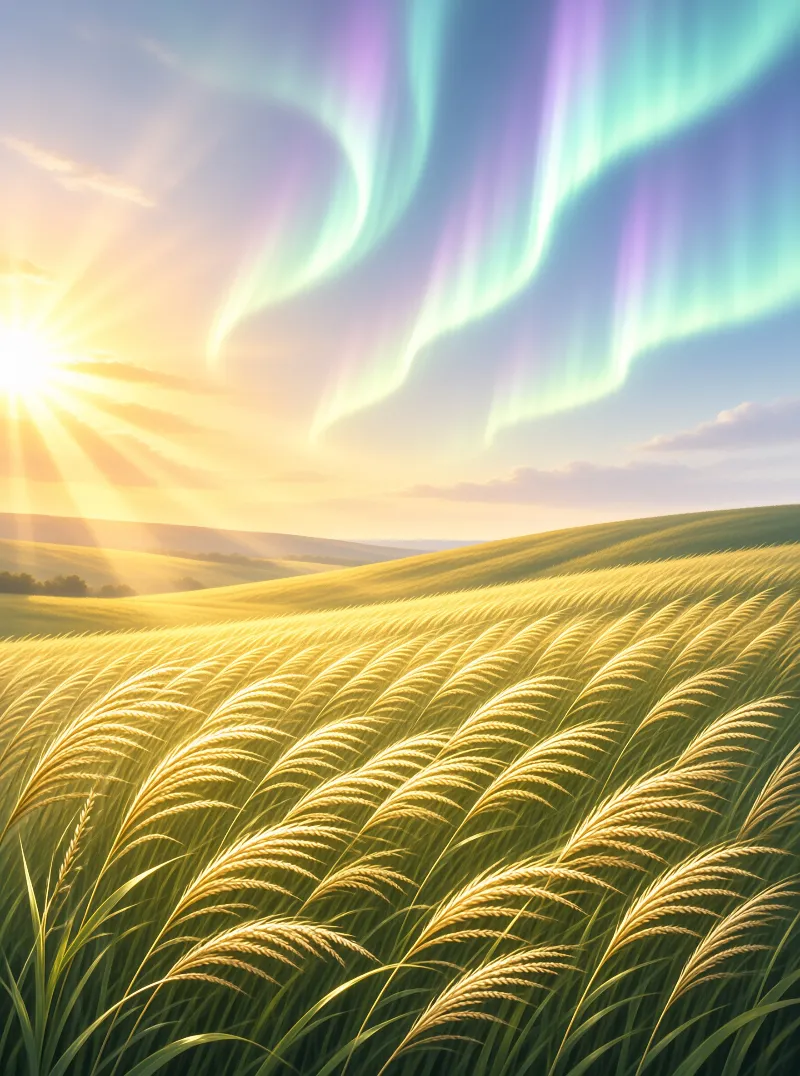 Aurora Wheat Field Landscape