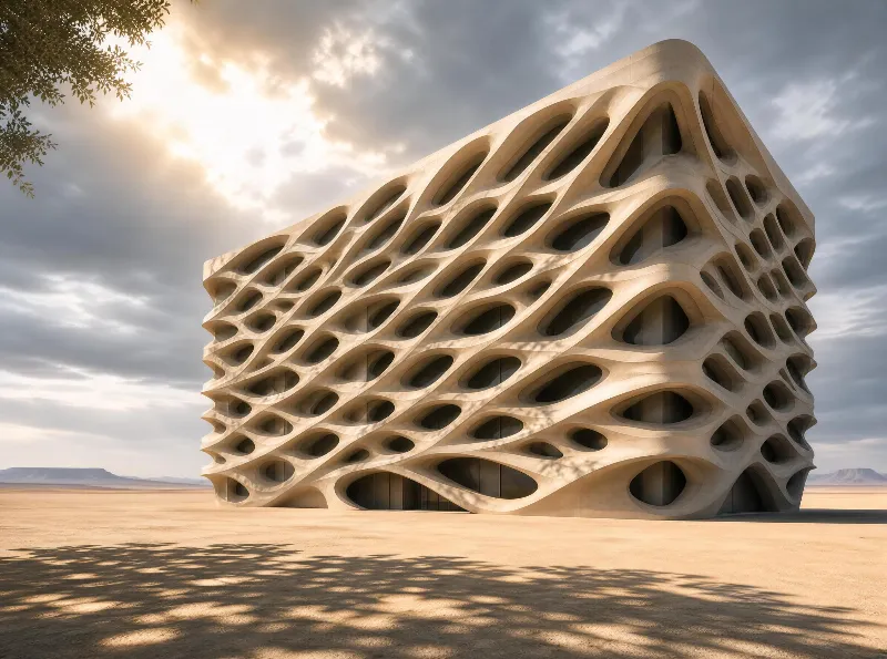 Modern Organic Architecture in Desert