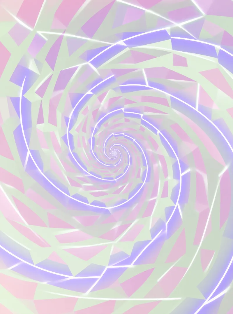 Pastel Geometric Spiral Tunnel