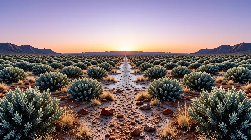Desert Path at Sunset