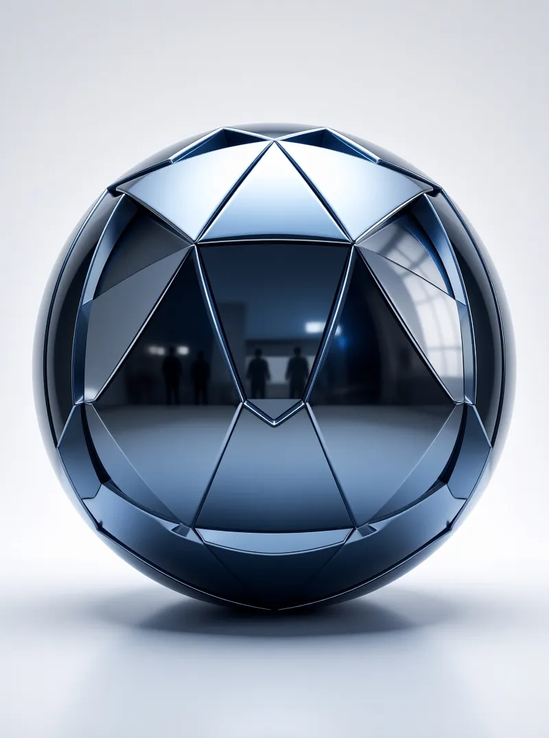 Chrome Geodesic Sphere