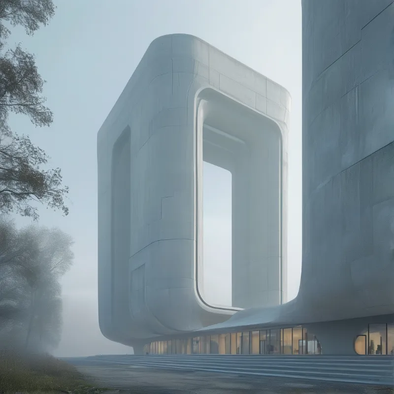 Futuristic Monolithic Structure