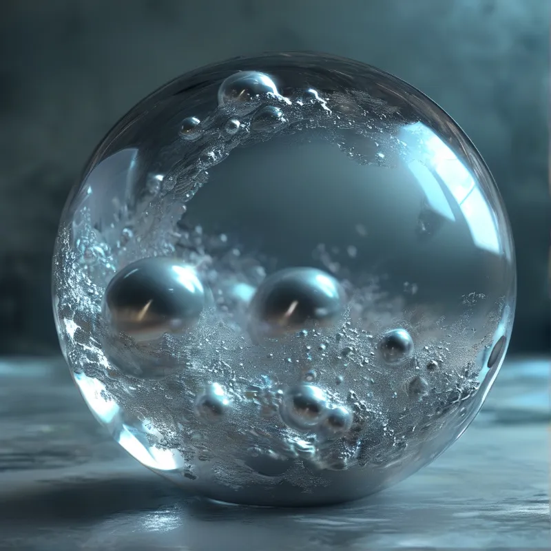 Transparent Sphere with Bubbles