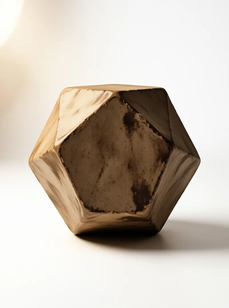 Wooden D20 Die